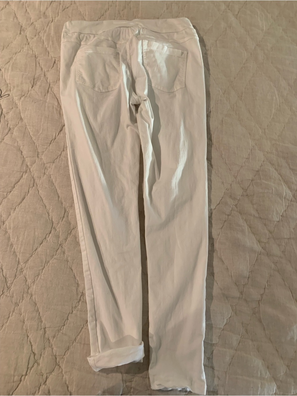 Venti6 White Drawstring Zip Pocket Pants; Size Small - Picture 5 of 8